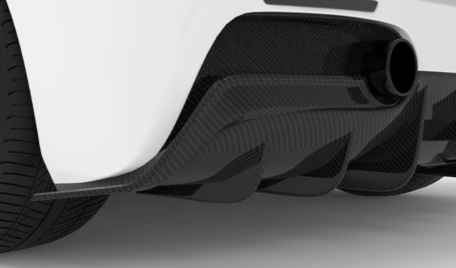 1016 Industries Ferrari 488 Rear Diffuser Upper Add On