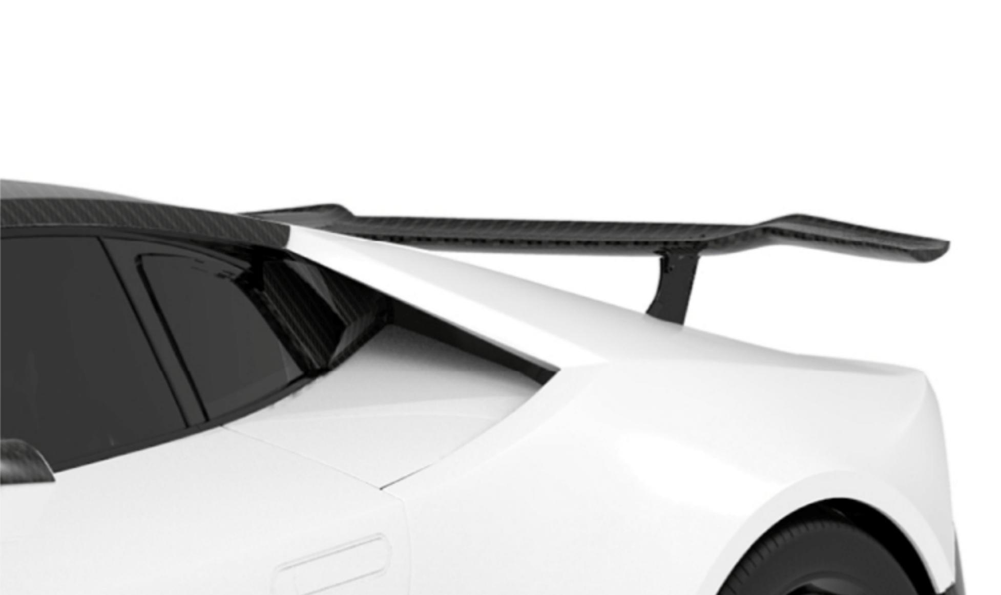 1016 Industries Lamborghini Huracan LP580 Renato Tall V1 Rear Wing, Stands
