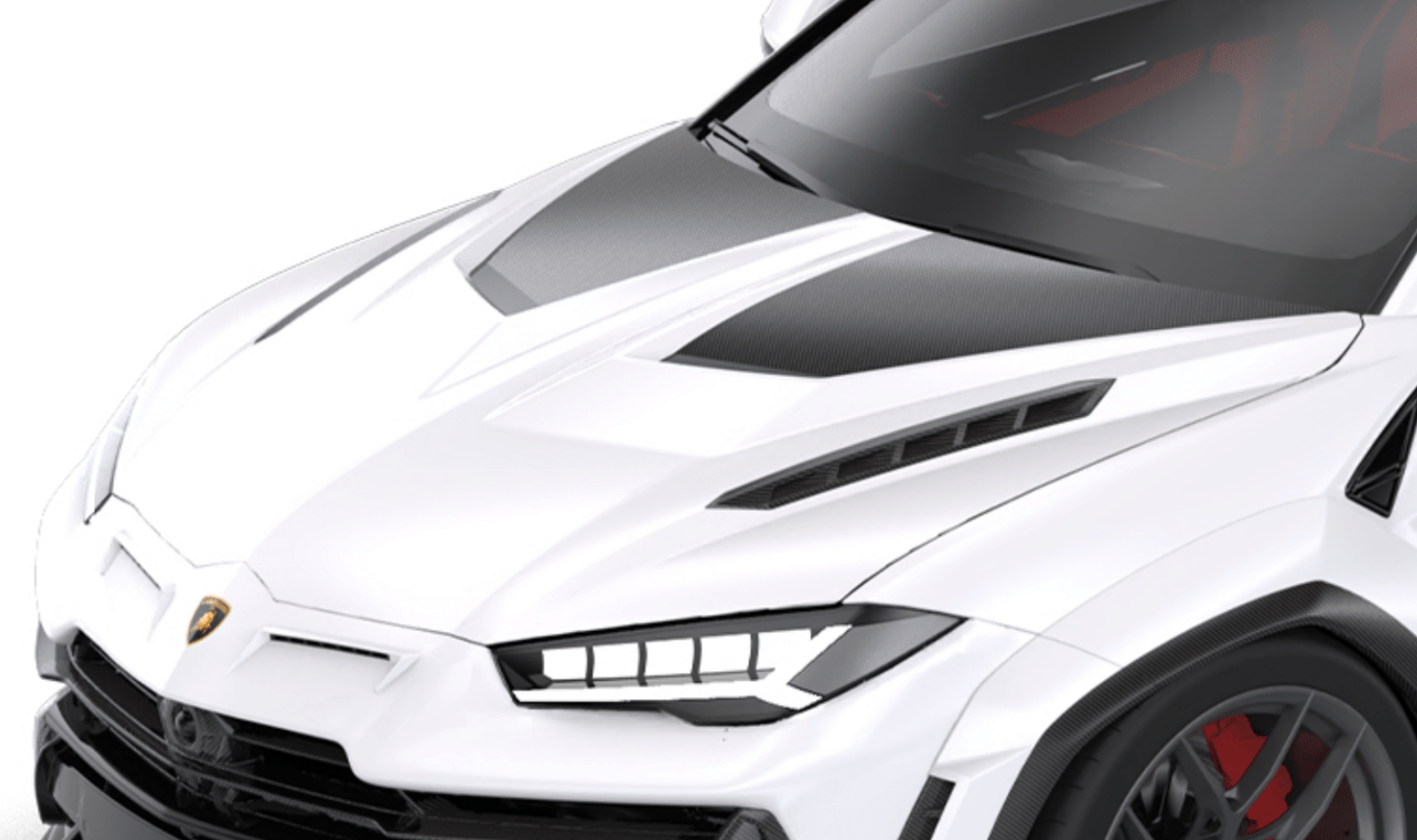 1016 Industries Lamborghini Urus S/Performante Race Hood - Version 2.0 Paintable FRP Base