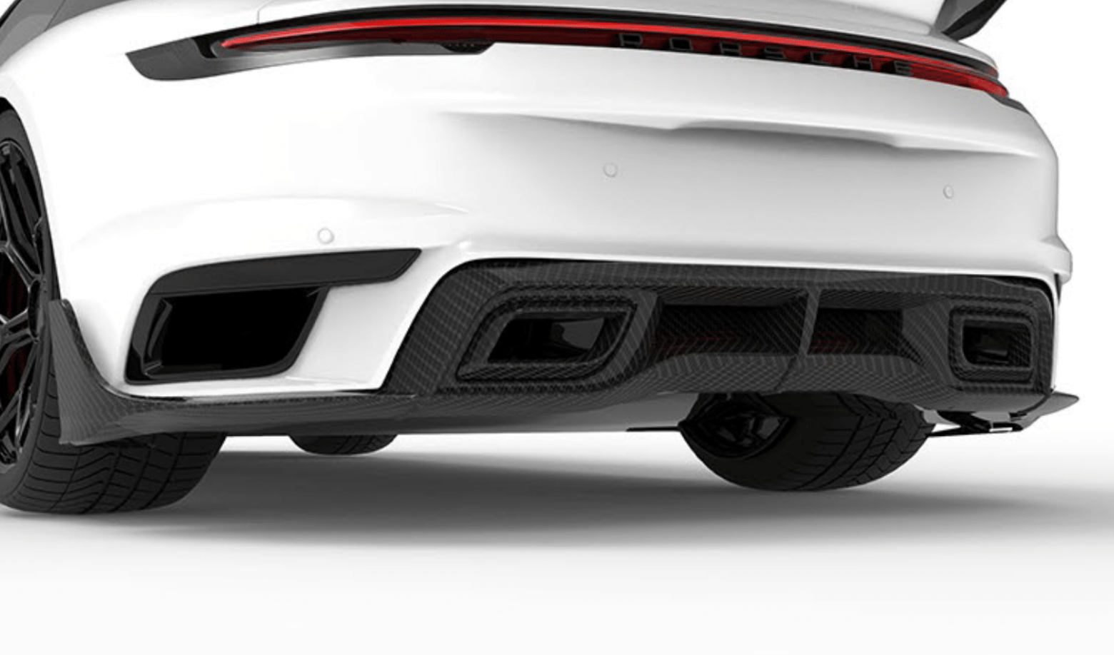 1016 Industries Porsche 992 Turbo S Rear Diffuser w/ Integrated Exhaust Tips