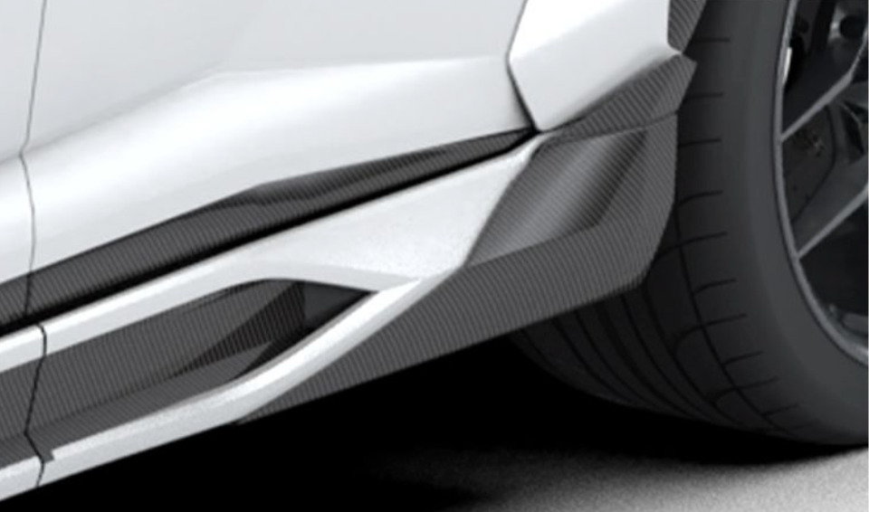 1016 Industries Lamborghini Urus SE Side Skirt Extensions OEM Skirts