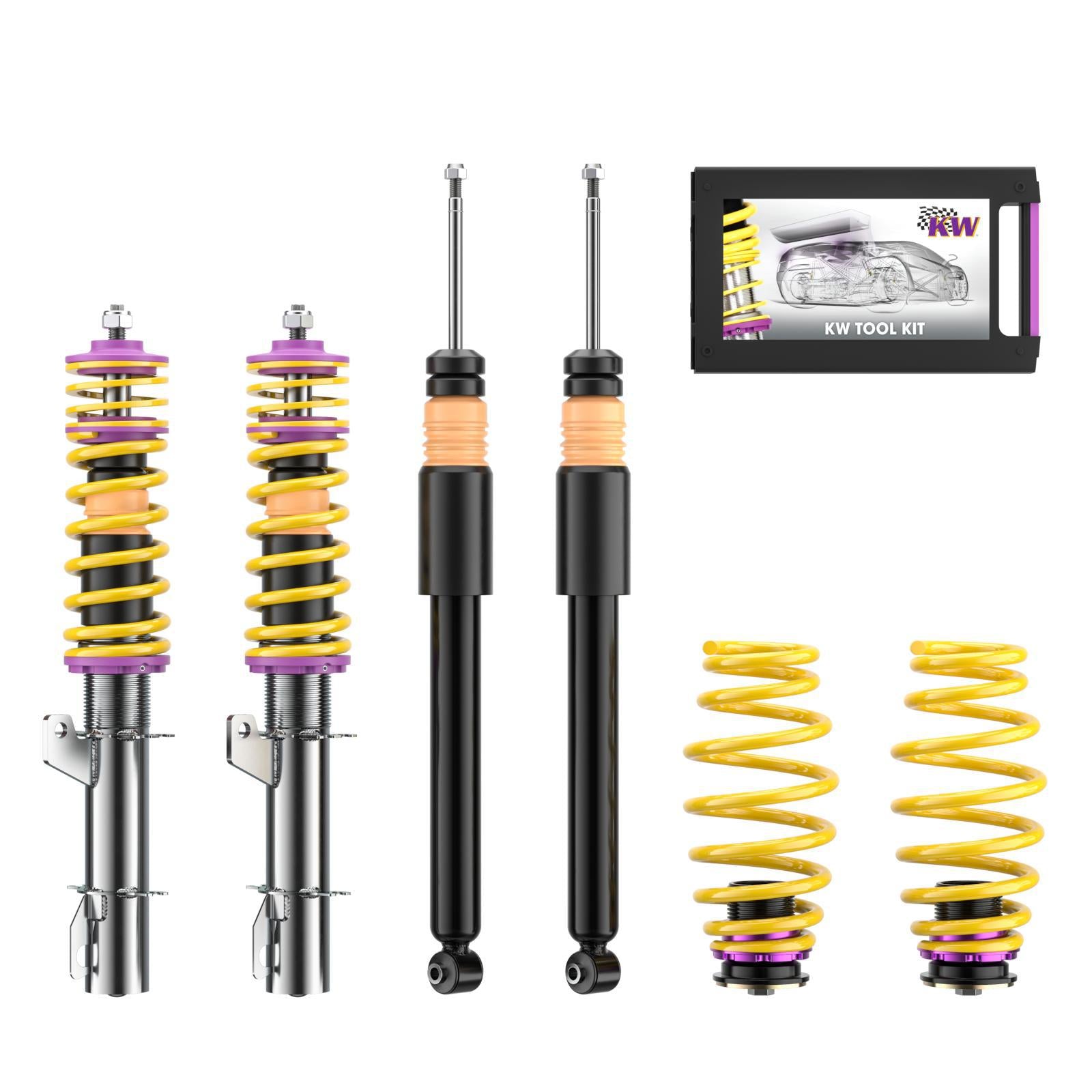 KW Coilover suspension V1 inox VW GOLF IV (1J1) 08/1997-12/2007 (10210005)