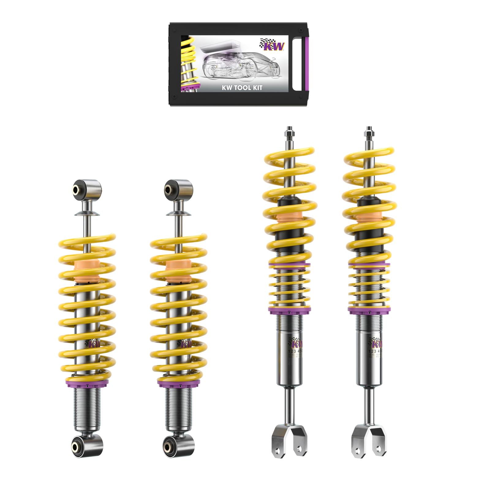 KW Coilover suspension V1 inox AUDI A4 Avant (8D5, B5) 11/1994-12/2002 (10210021)