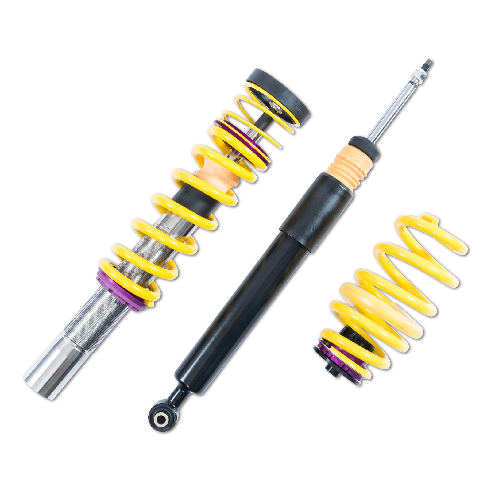 KW Coilover suspension V1 inox (incl. deactivation for electronic dampers) AUDI A4 (8W2, 8WC, B9) 05/2015- (102100AQ)