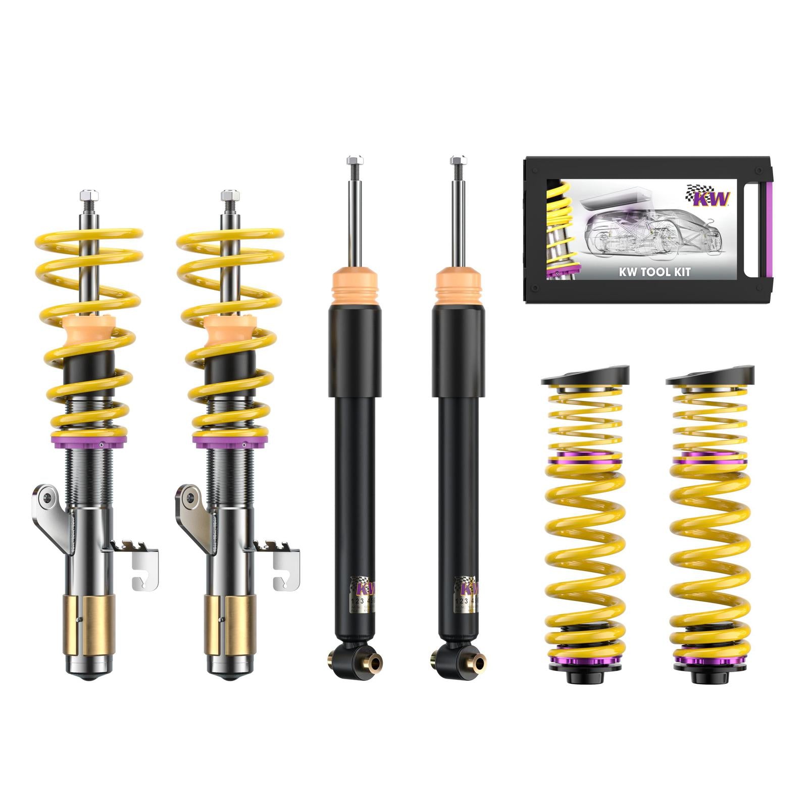 KW Coilover suspension V1 inox (incl. deactivation for electronic dampers) BMW 3 (F30, F80) 03/2011-10/2018 (1022000G)