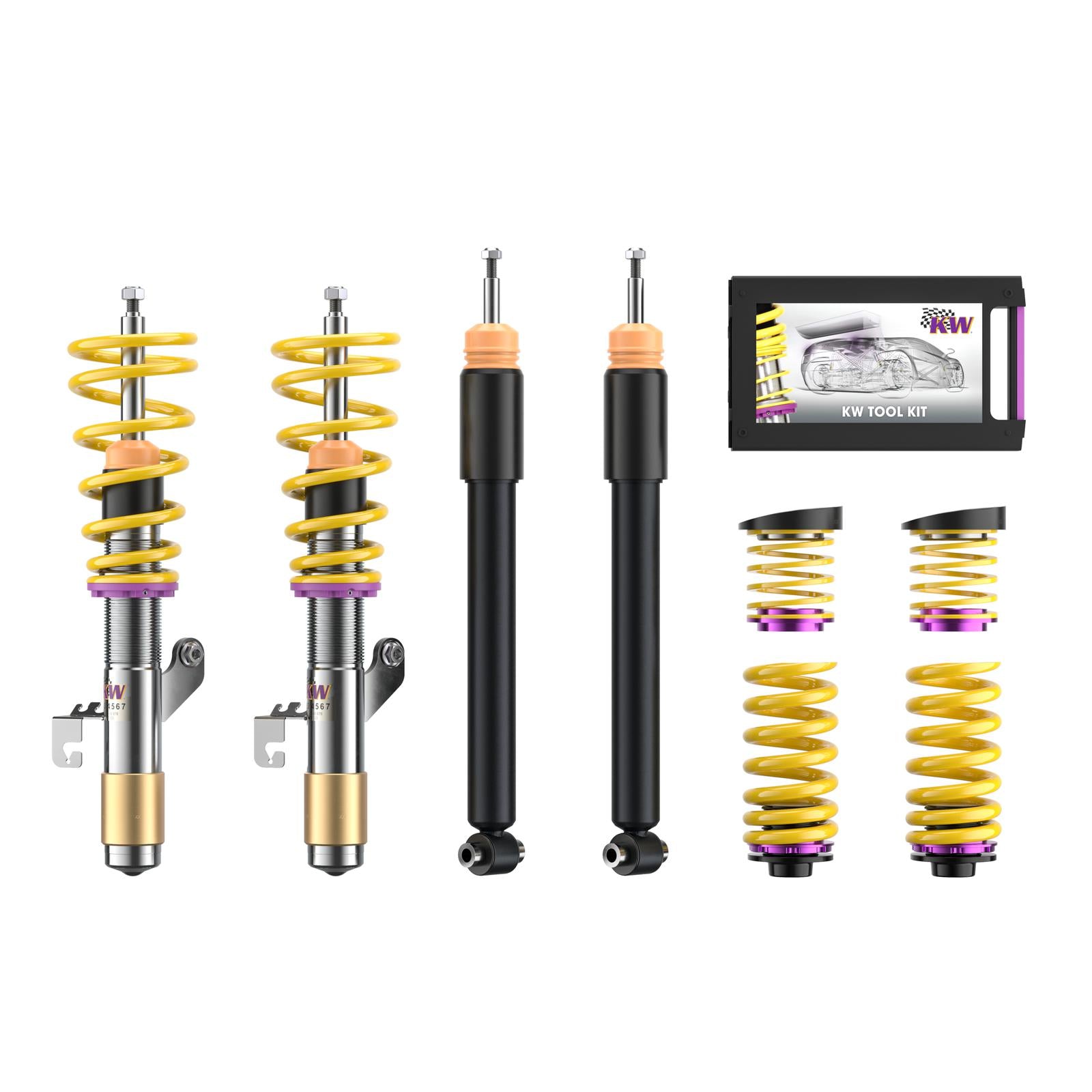 KW Coilover suspension V1 inox (incl. deactivation for electronic dampers) BMW 3 Touring (F31) 07/2012-06/2019 (102200AE)