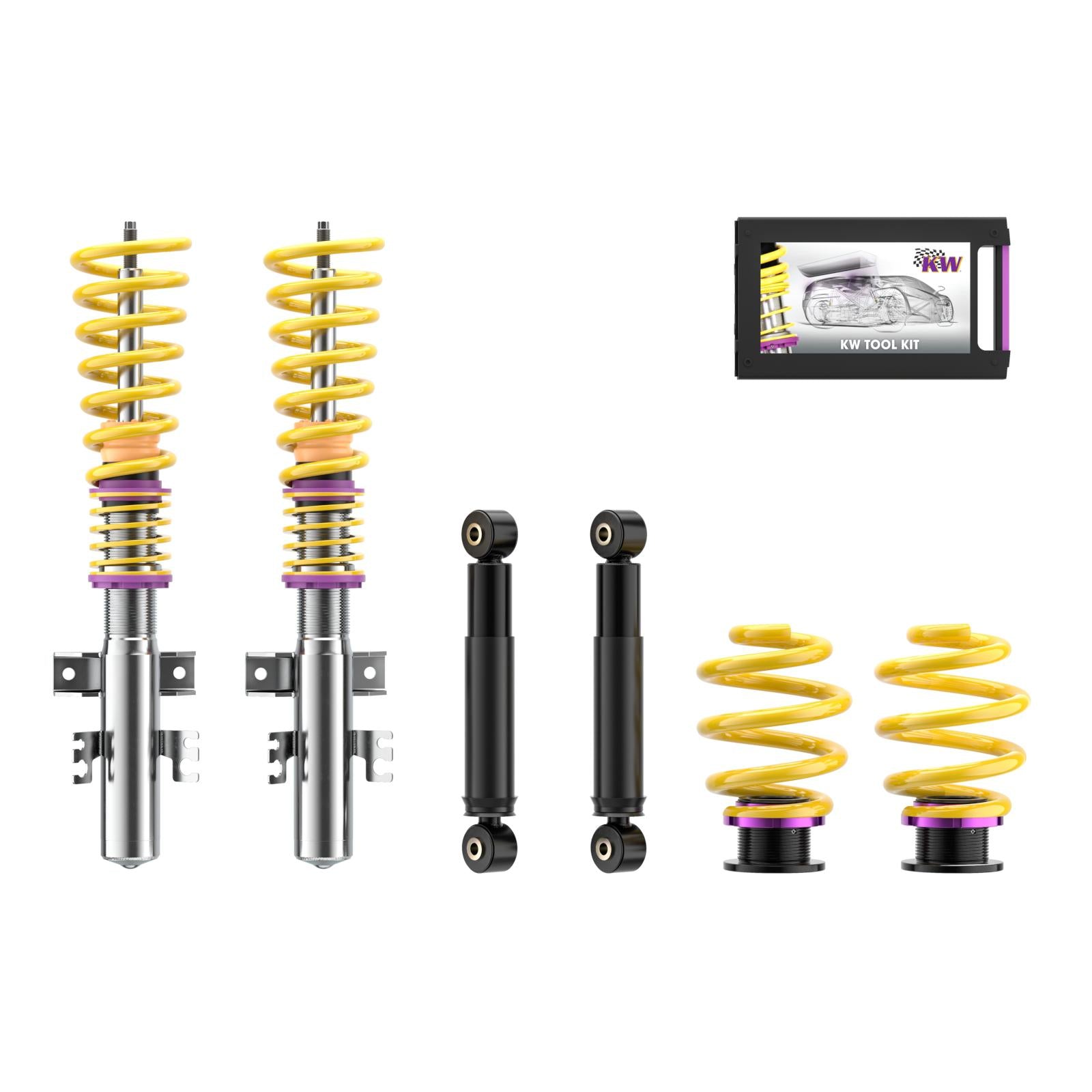 KW Coilover suspension V1 inox VW TRANSPORTER / CARAVELLE Mk VI Bus (SGB, SGG, SGJ, SGC, SHB, 04/2015- (10280040)