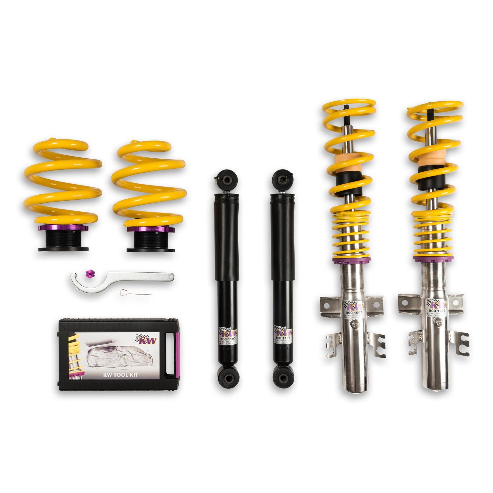 KW Coilover suspension V1 inox VW TRANSPORTER / CARAVELLE Mk VI Bus (SGB, SGG, SGJ, SGC, SHB, 04/2015- (10280040)