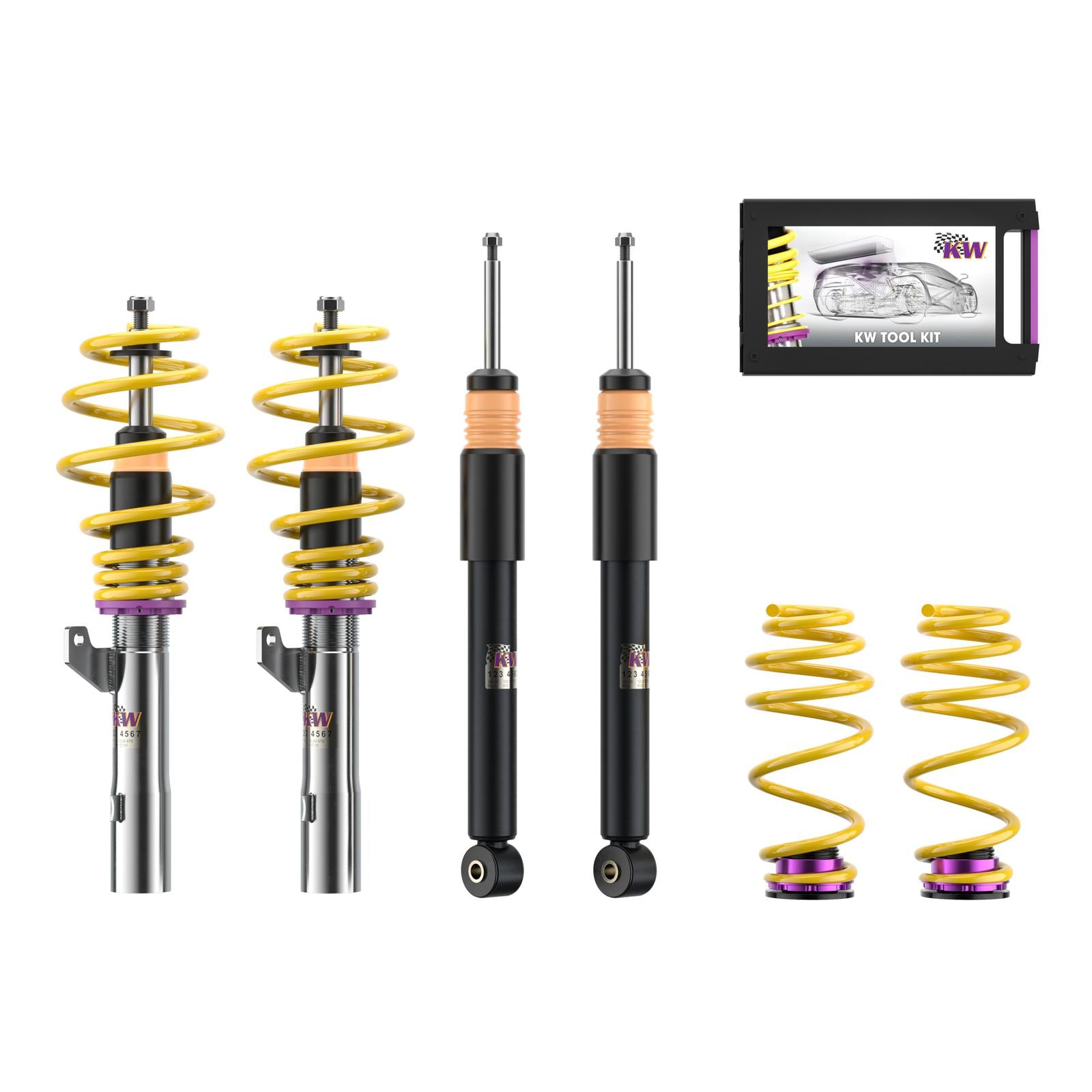 KW Coilover suspension V1 inox VW GOLF VI (5K1) 10/2008-12/2014 (10281031)
