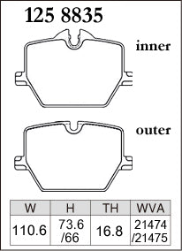 Dixcel Type Z Brake Pads - Toyota Supra A90/BMW Z4 G29/2 3 4 GX Series M sports (Rear)