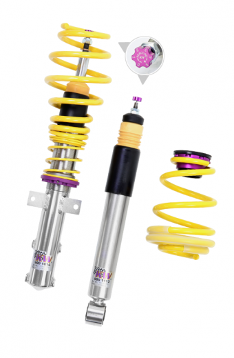 KW Coilover suspension V2 inox VW GOLF Mk III Cabriolet (1E7) 06/1998-12/2002 (15280003)