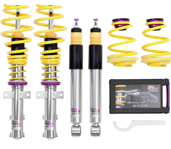 KW Coilover suspension V2 inox VW GOLF Mk III Cabriolet (1E7) 06/1998-12/2002 (15280003)