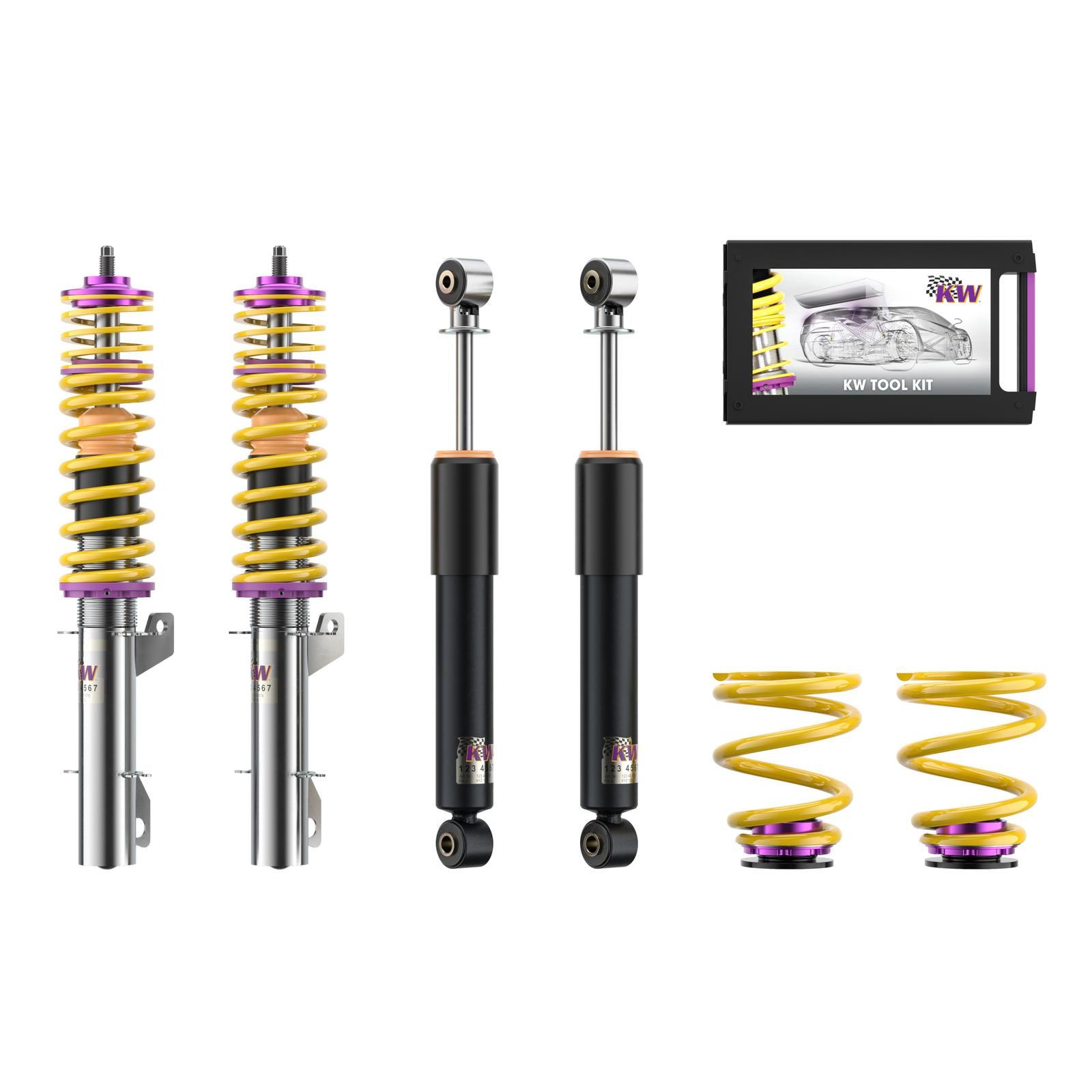 KW Coilover suspension V2 inox AUDI A3 (8L1) 09/1996-09/2006
