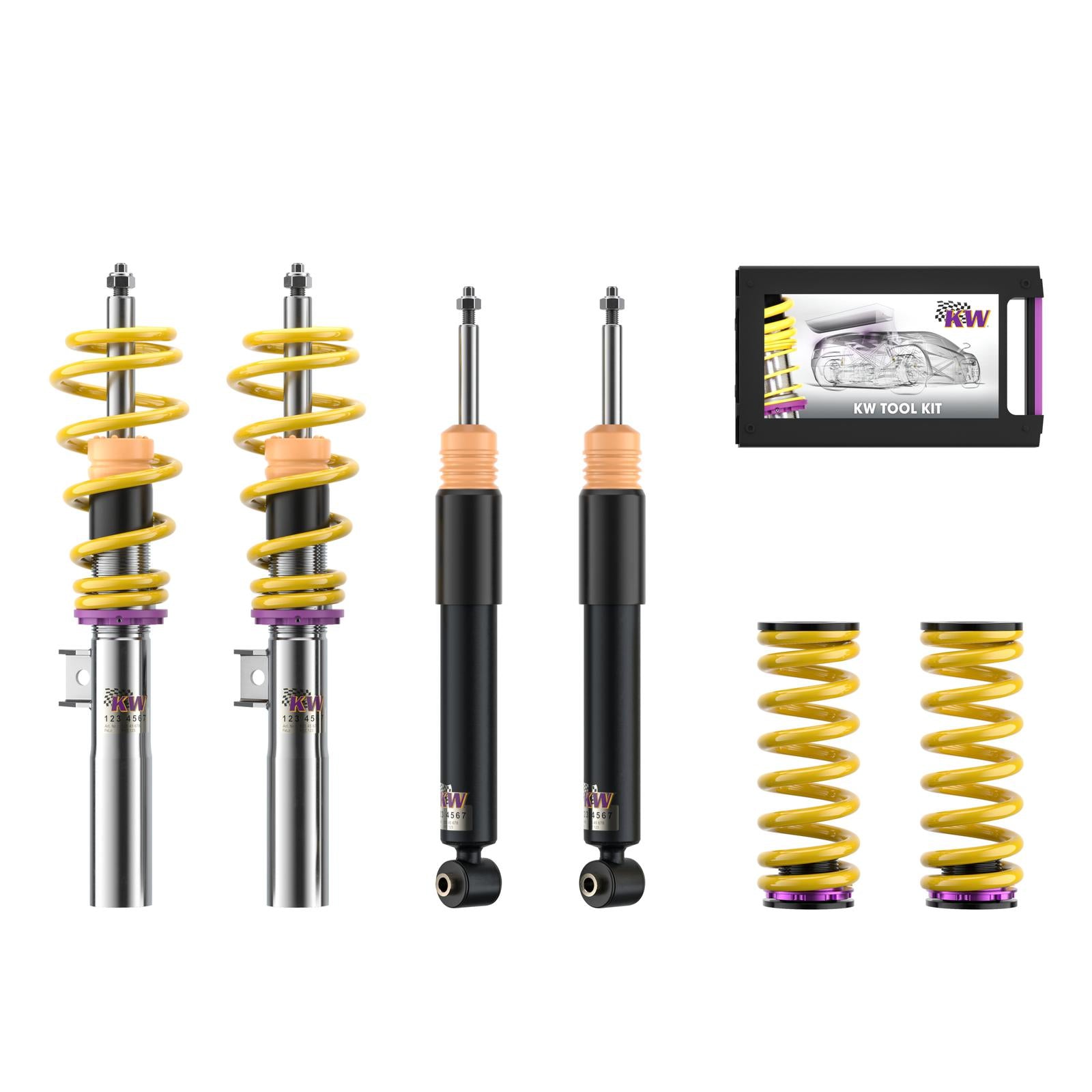 KW Coilover suspension V1 inox AUDI A4 (8E2, B6) 11/2000-12/2005 (10210035)
