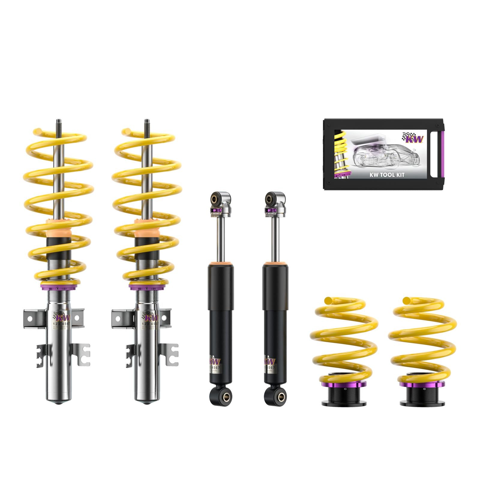 KW Coilover suspension V2 comfort (incl. deactivation for electronic dampers) VW TRANSPORTER / CARAVELLE Mk VI Bus (SGB, SGG, SGJ, SGC, SHB, 04/2015-