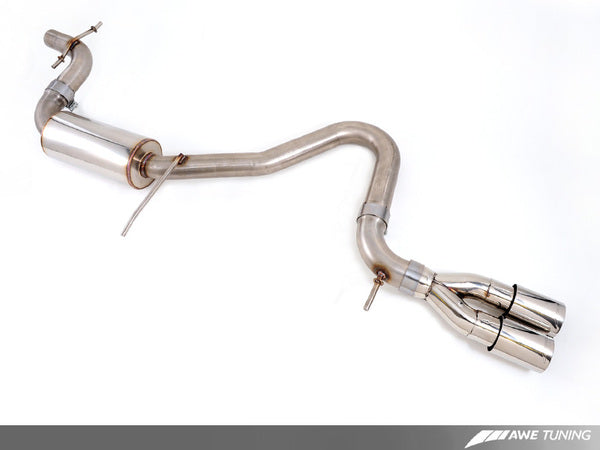 AWE Resonated Performance Exhaust for Audi A3 FWD, Chrome Tips
