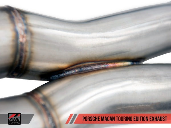 AWE Track Edition Exhaust System for Porsche Macan S / GTS / Turbo - Diamond Black 102mm Tips