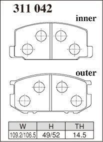 Dixcel Type ES Brake Pads - Toyota Corolla Levin/Trueno AE86 (Front)