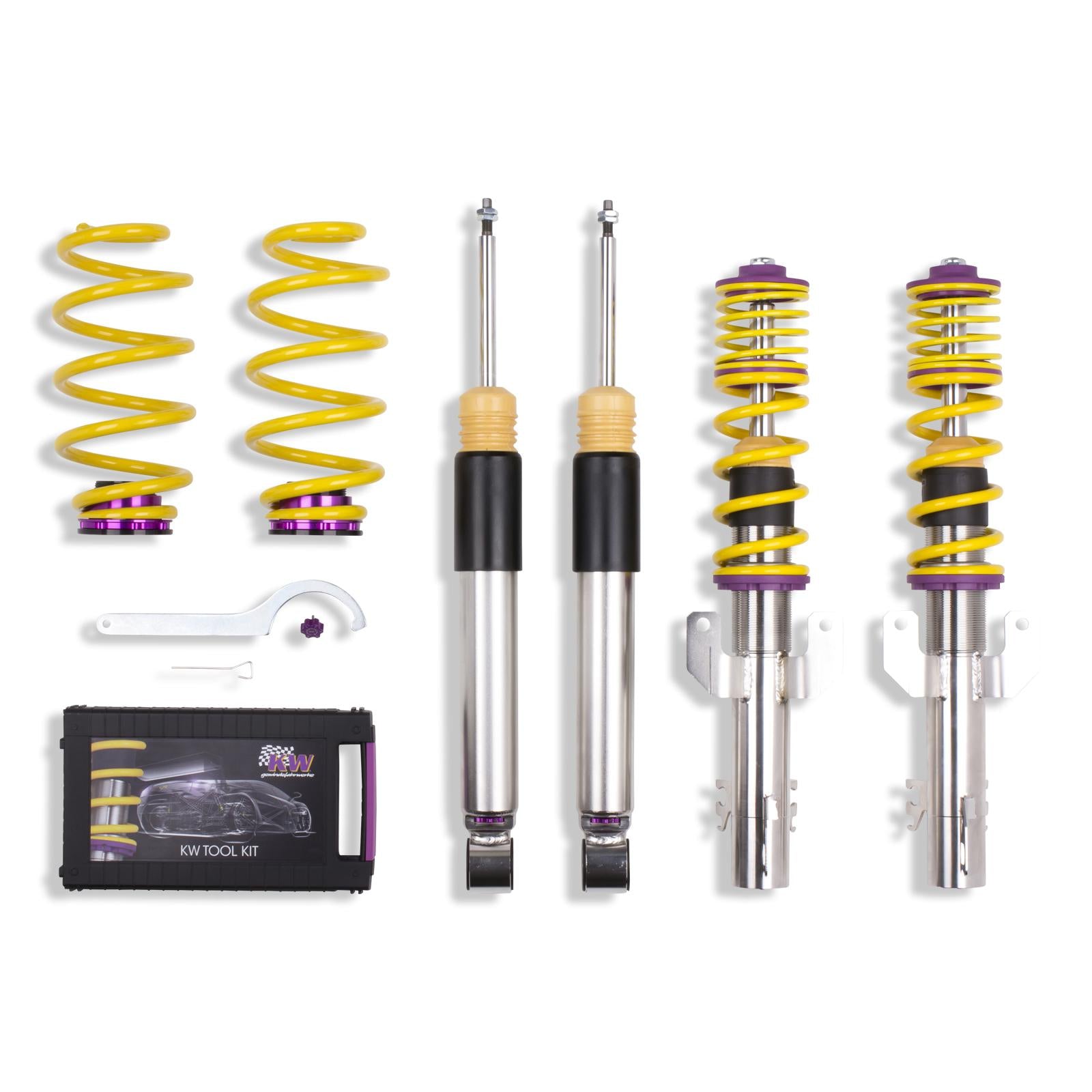 KW Coilover suspension V3 inox AUDI A1 (8X1, 8XK) 05/2010-10/2018 (3521000F)