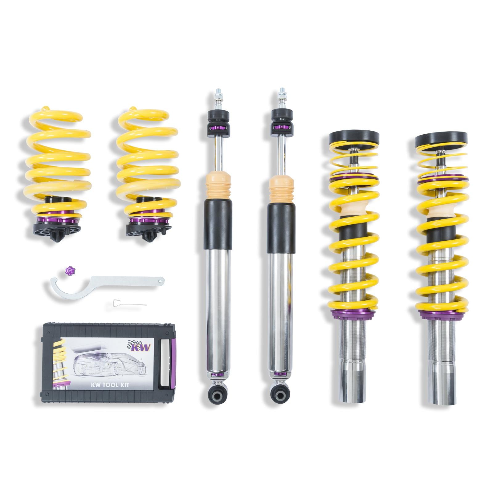 KW Coilover suspension V3 inox AUDI A4 Avant (8W5, 8WD, B9) 08/2015- (352100BT)