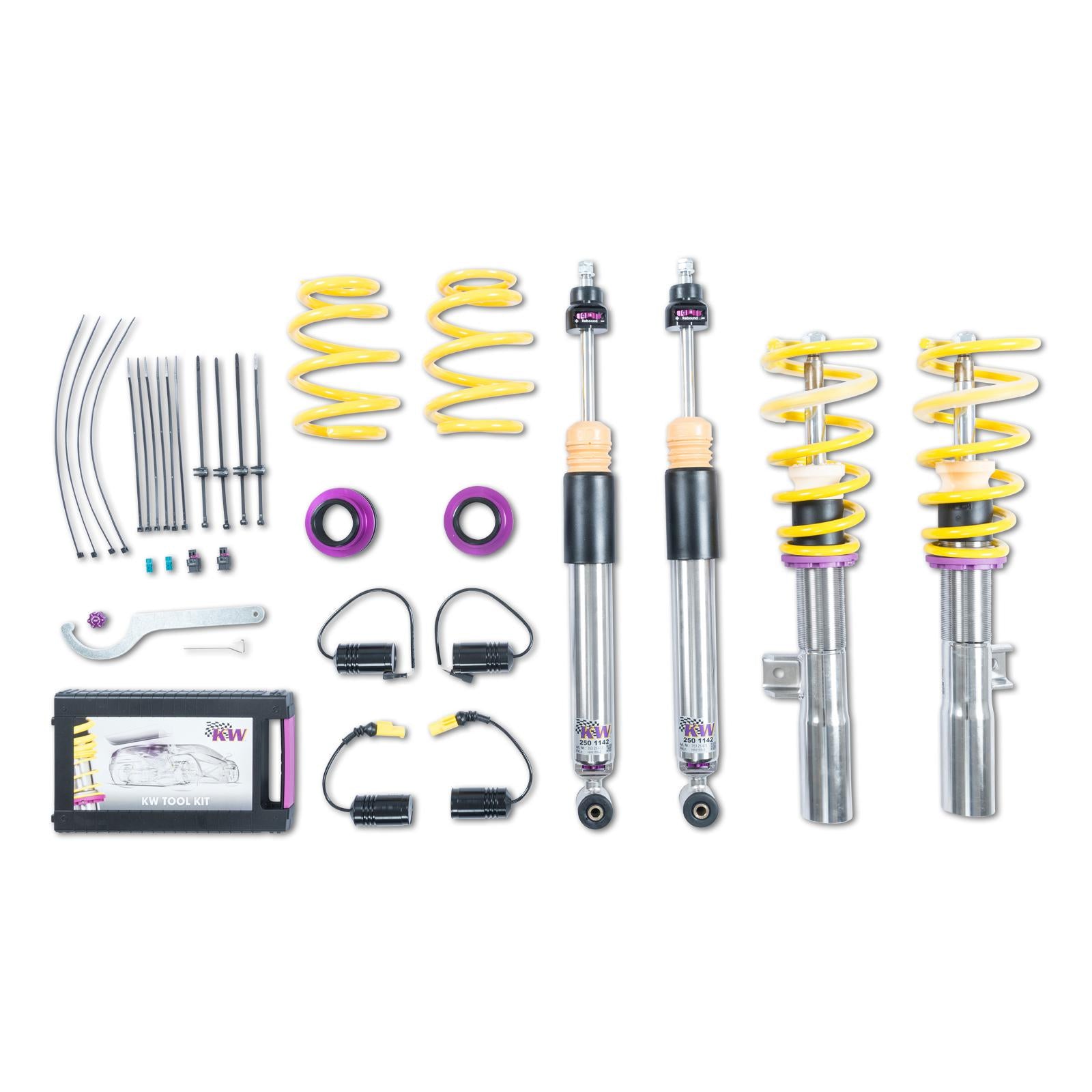 KW Coilover suspension V3 inox (incl. deactivation for electronic dampers) MERCEDES-BENZ A-CLASS (W177) 03/2018- (3522500S)