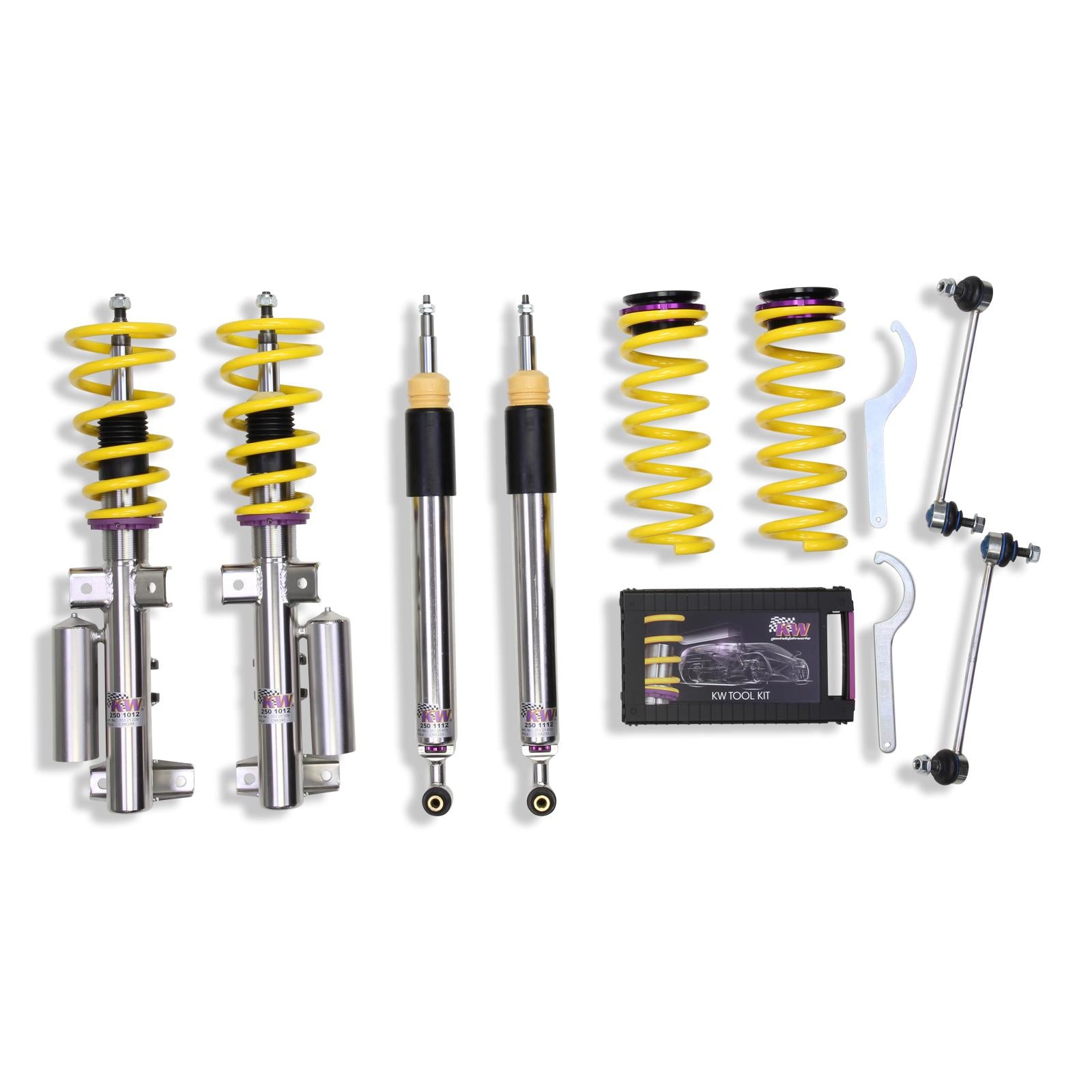 KW Coilover suspension V3 inox MERCEDES-BENZ C-CLASS (W204) 01/2007-01/2015