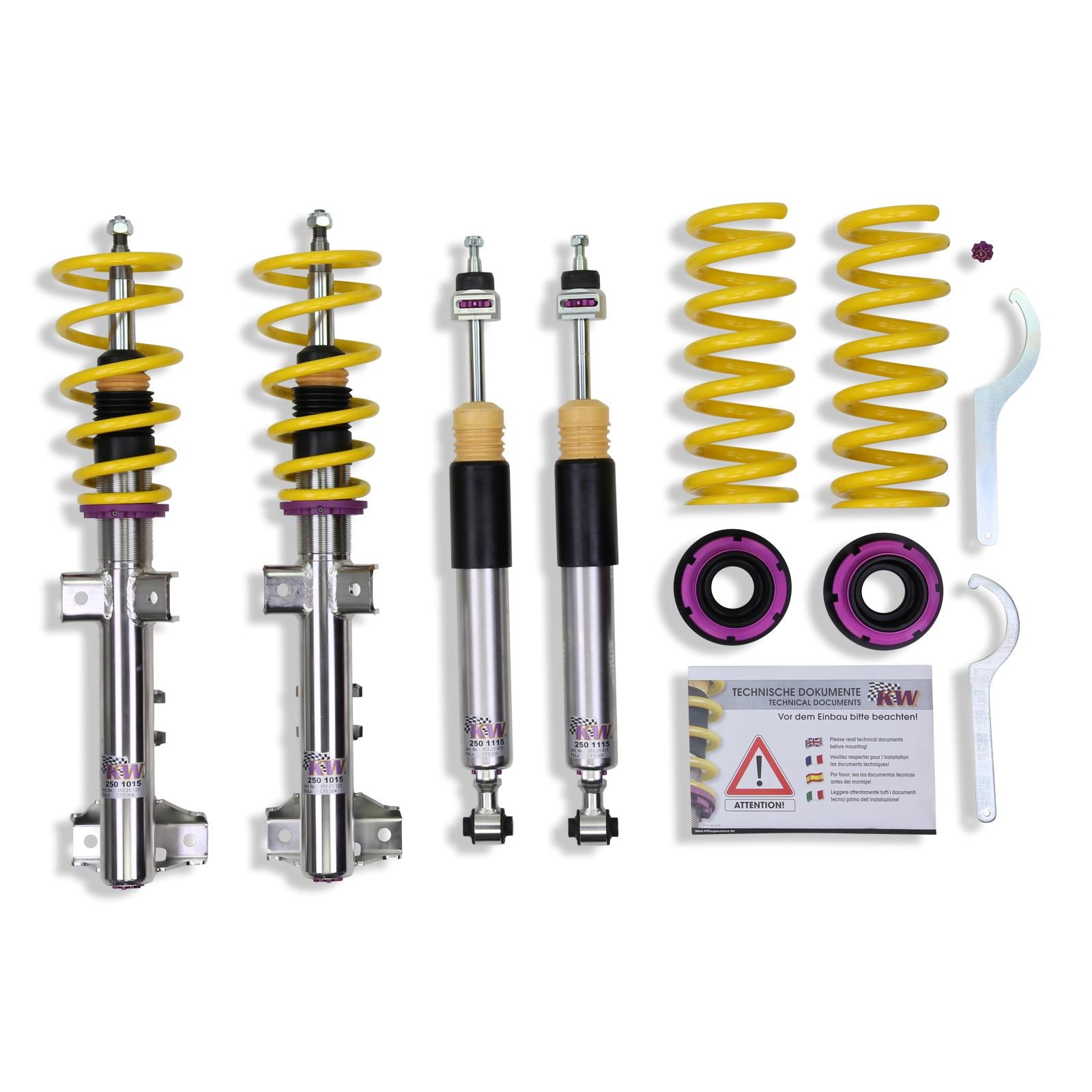 KW Coilover suspension V3 inox MERCEDES-BENZ E-CLASS (W212) 01/2009-12/2016 (35225041)
