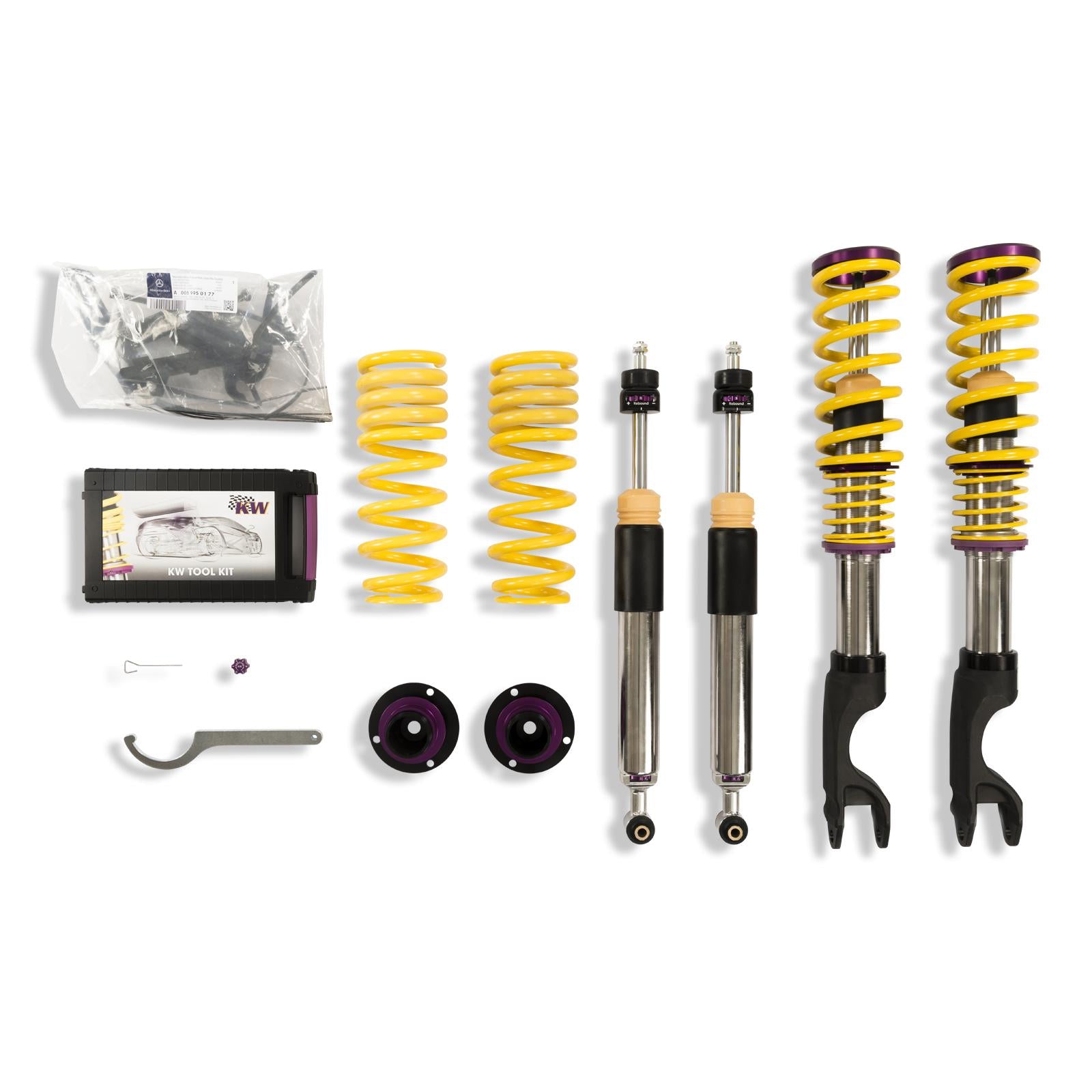 KW Coilover suspension V3 inox MERCEDES-BENZ C-CLASS (W205) 07/2013- (35225086)