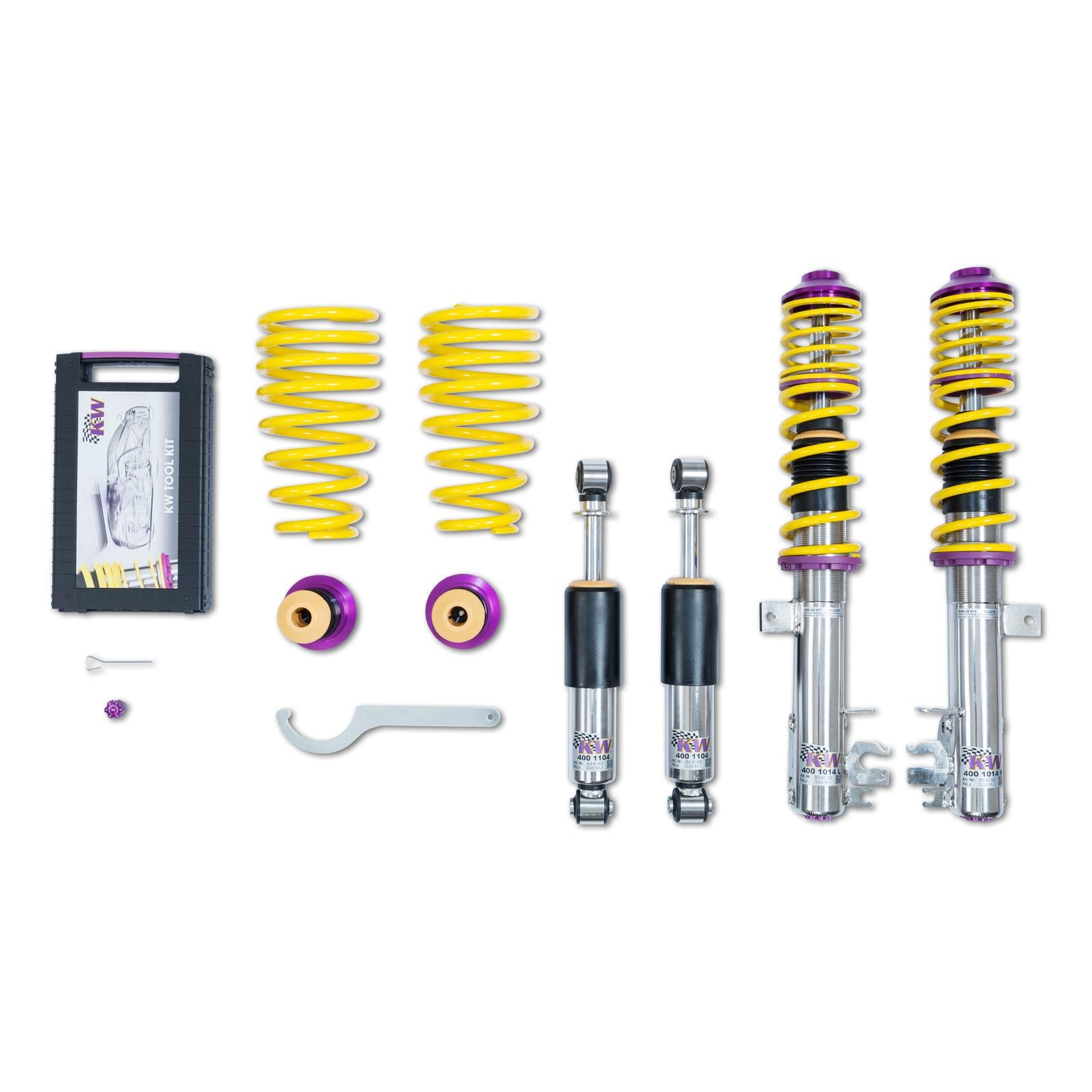 KW Coilover suspension V3 inox FIAT 500 (312_) 07/2007-