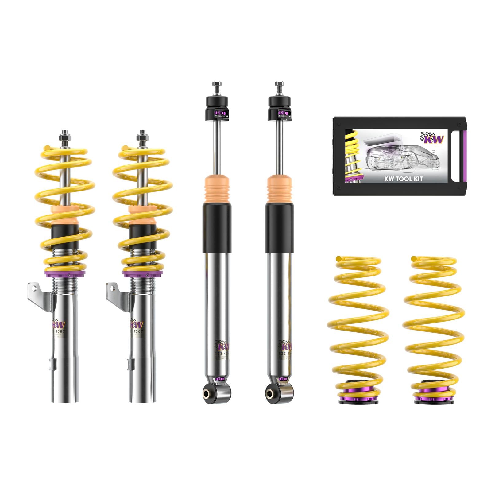 KW Coilover suspension V3 inox AUDI A3 Convertible (8V7, 8VE) 10/2013- (3528000U)