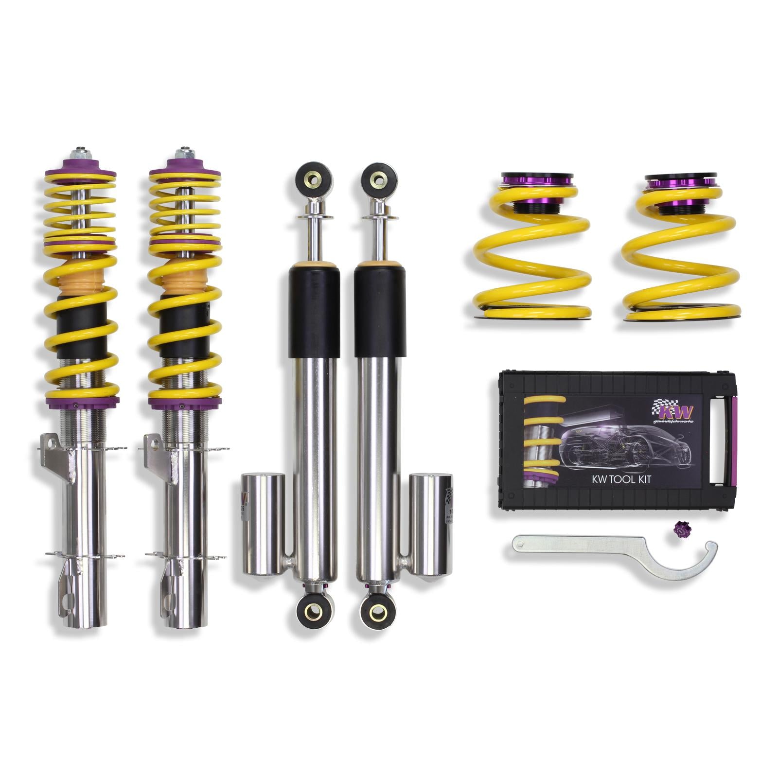 KW Coilover suspension V3 inox AUDI A3 (8L1) 09/1996-09/2006