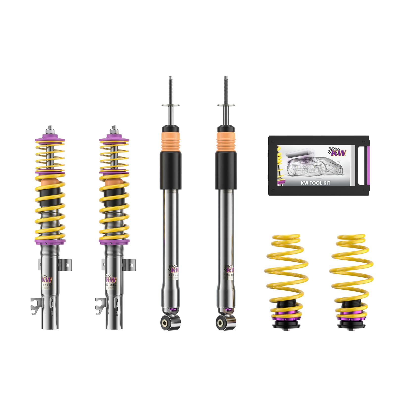 KW Coilover suspension V3 inox VW UP (121, 122, BL1, BL2, BL3, 123) 08/2011- (352800BV)