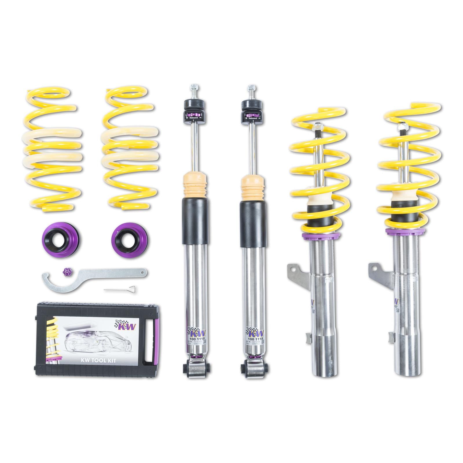KW Coilover suspension V3 inox VW GOLF VII (5G1, BQ1, BE1, BE2) 08/2012- (352800CB)
