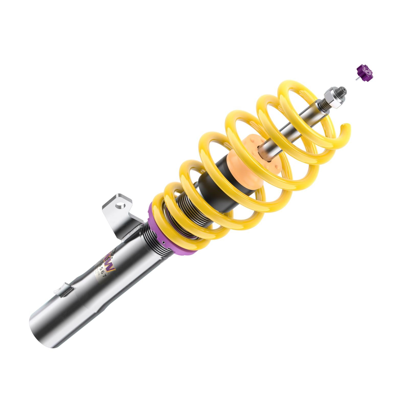 KW Coilover suspension V3 inox (incl. deactivation for electronic dampers) VW GOLF VII (5G1, BQ1, BE1, BE2) 08/2012- (352800CC)
