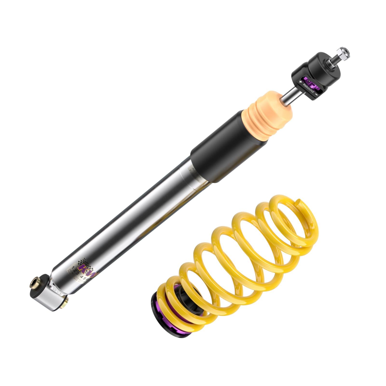 KW Coilover suspension V3 inox (incl. deactivation for electronic dampers) VW GOLF VII (5G1, BQ1, BE1, BE2) 08/2012- (352800CC)
