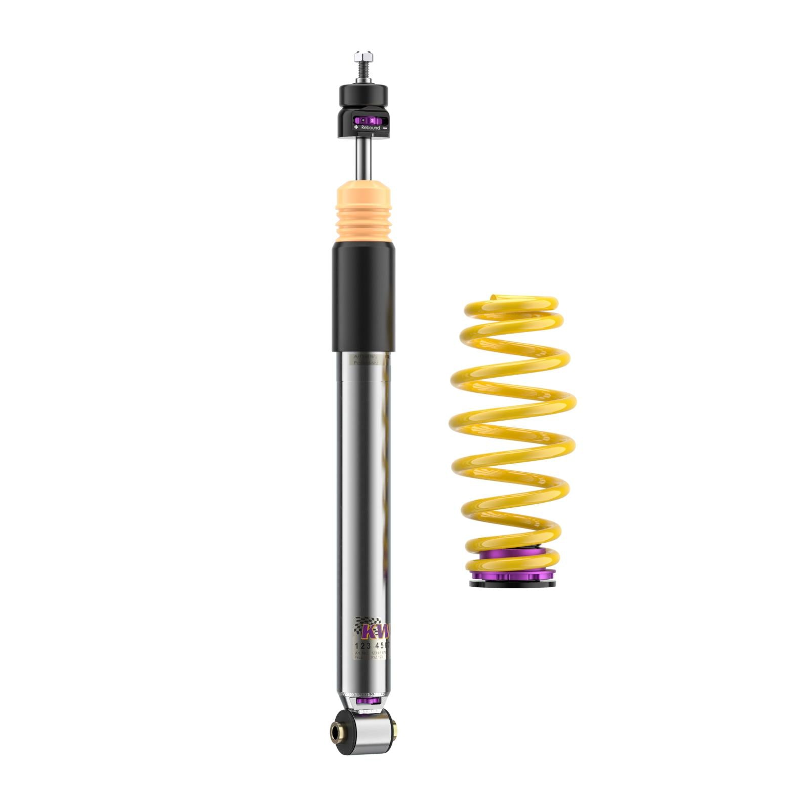 KW Coilover suspension V3 inox (incl. deactivation for electronic dampers) VW GOLF VII (5G1, BQ1, BE1, BE2) 08/2012- (352800CC)