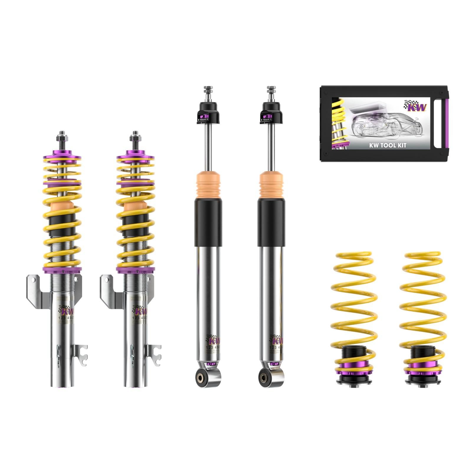 KW Coilover suspension V3 inox SEAT IBIZA Mk IV SPORTCOUPE (6J1, 6P5) 06/2008-12/2018 (35281016)