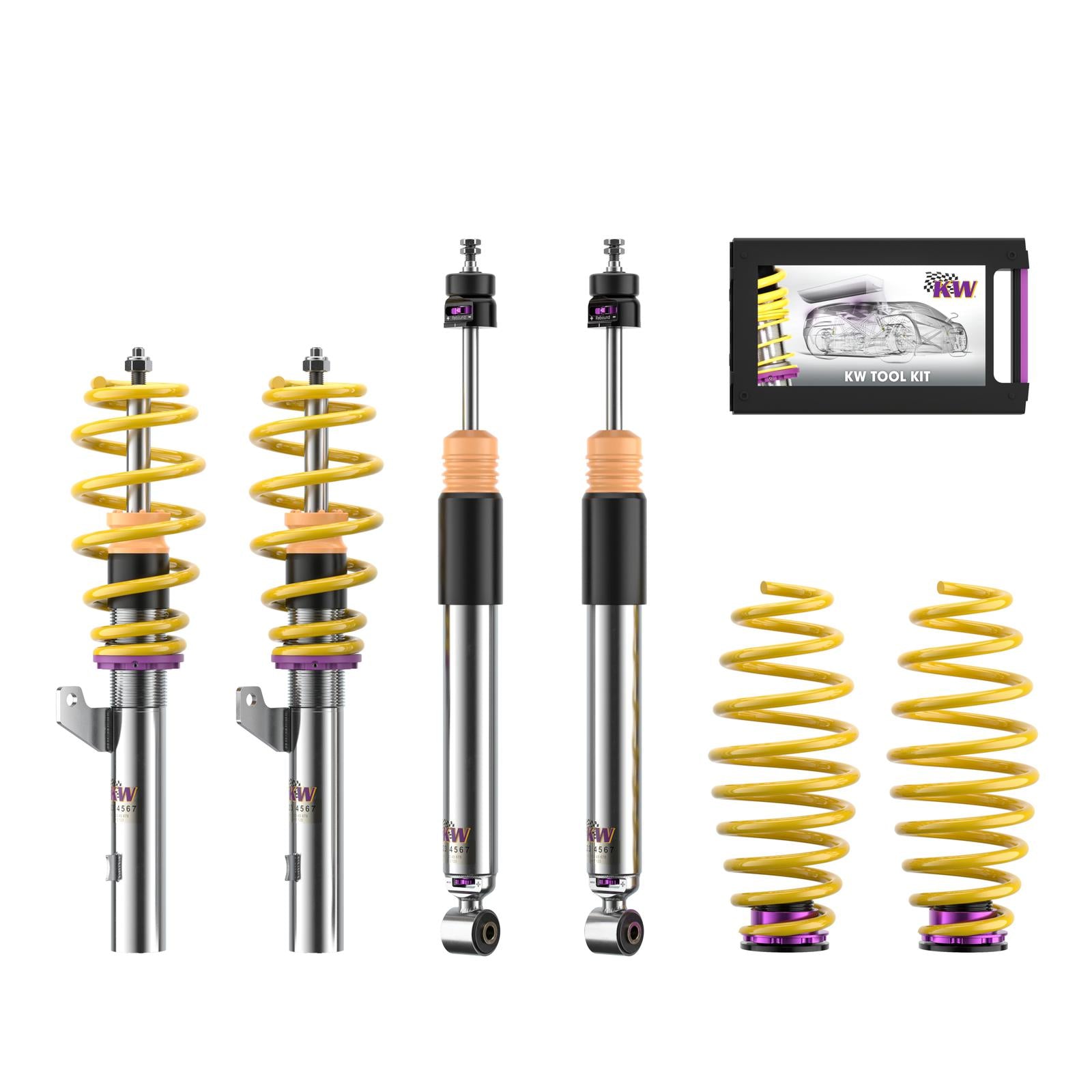 KW Coilover suspension V3 inox AUDI A3 (8V1, 8VK) 04/2012- (35281028)