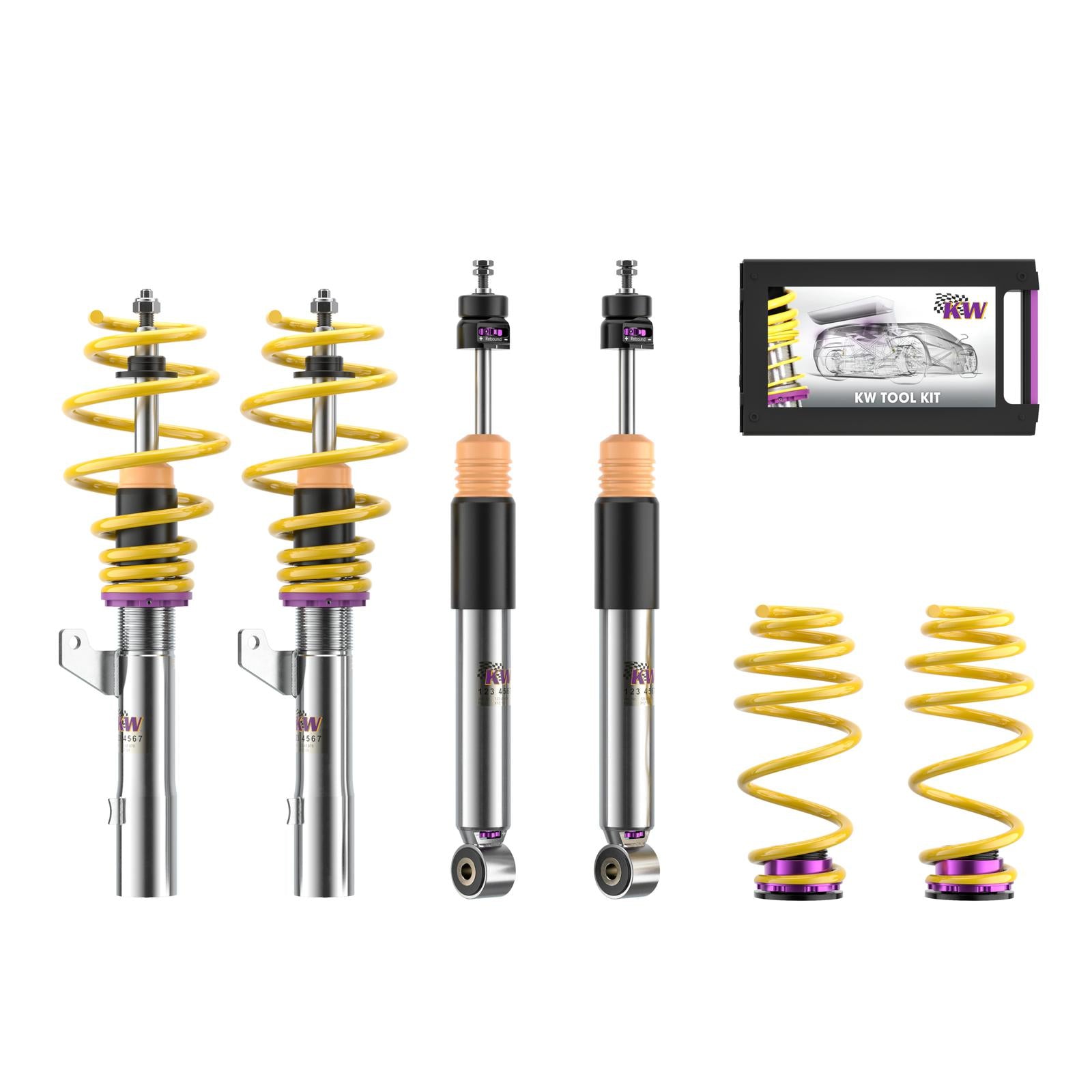 KW Coilover suspension V3 inox (incl. deactivation for electronic dampers) AUDI TT (8J3) 07/2006-01/2015 (35281036)