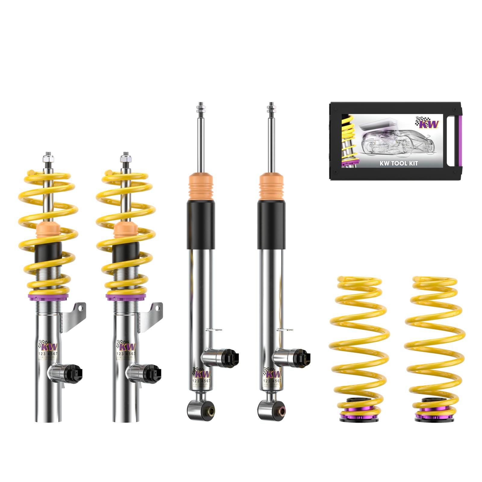 KW DDC - Plug & Play coilovers inox SEAT LEON ST (5F8) 09/2012- (39081008)
