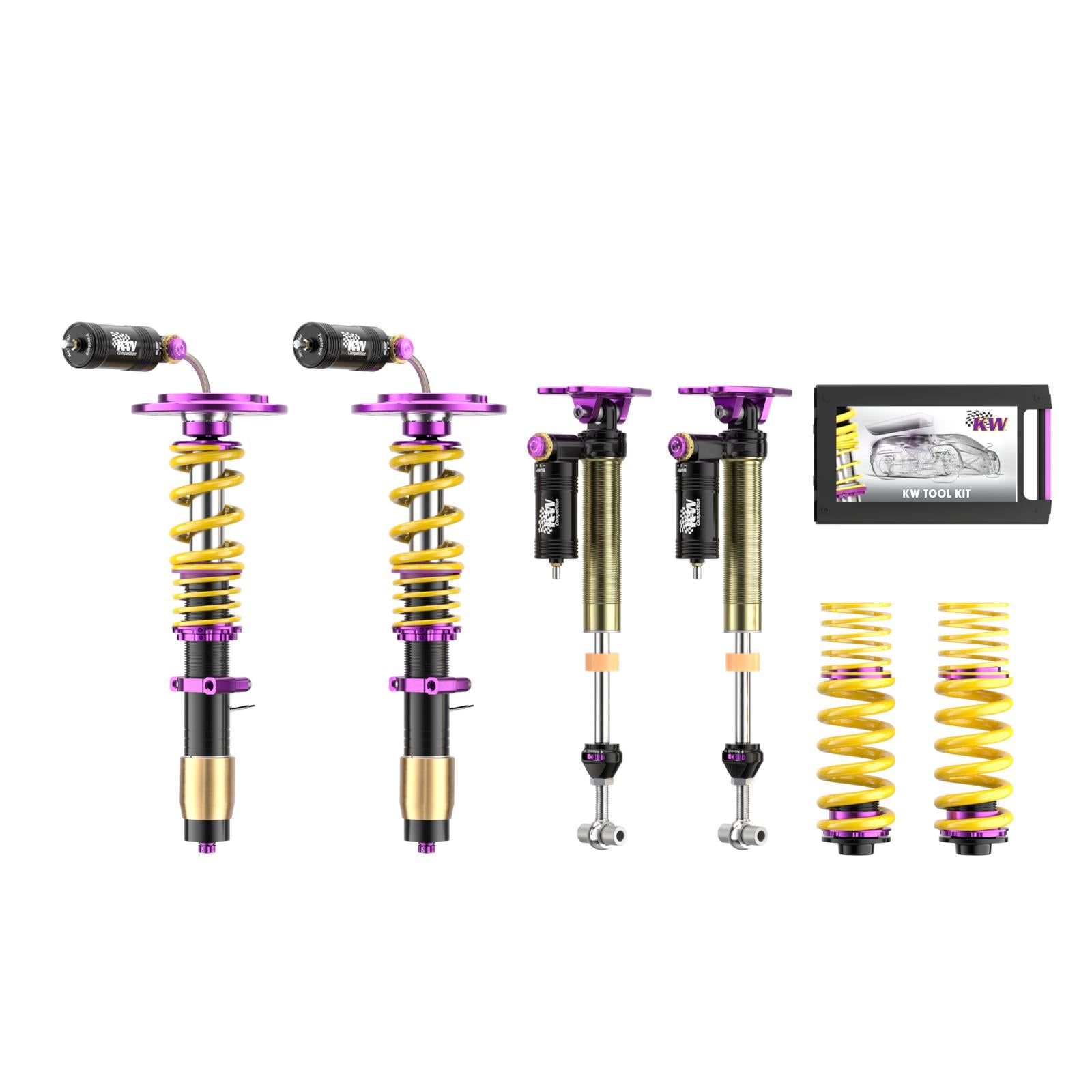 KW Coilover suspension V4 racing for BMW 2er Coupe (F22, F87) / 3er (F30, F80) / 4er Coupe (F32, F82)