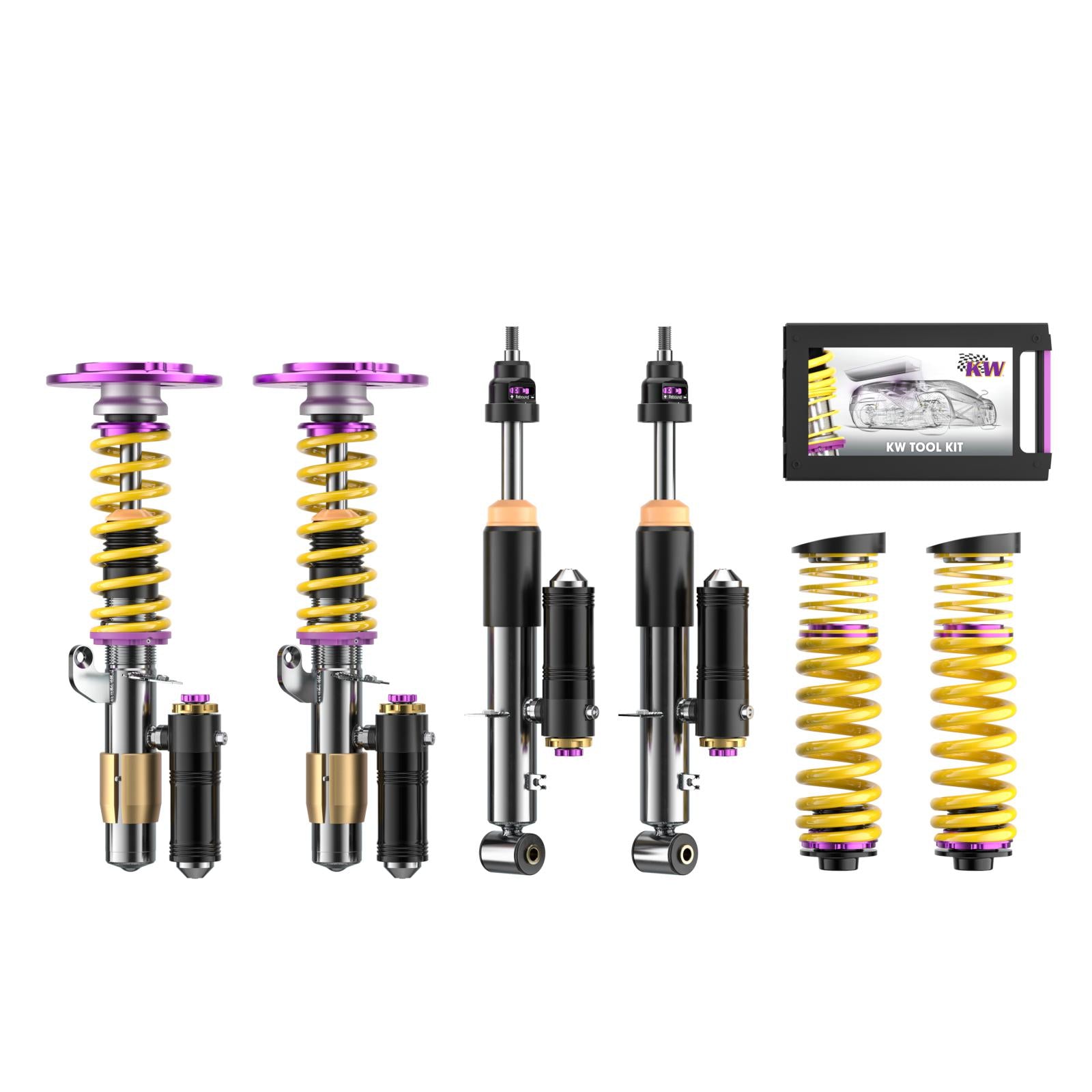 KW Coilover suspension V4 incl. top mounts (incl. deactivation for electronic dampers) BMW 2 Coupe (F22, F87) 10/2012-