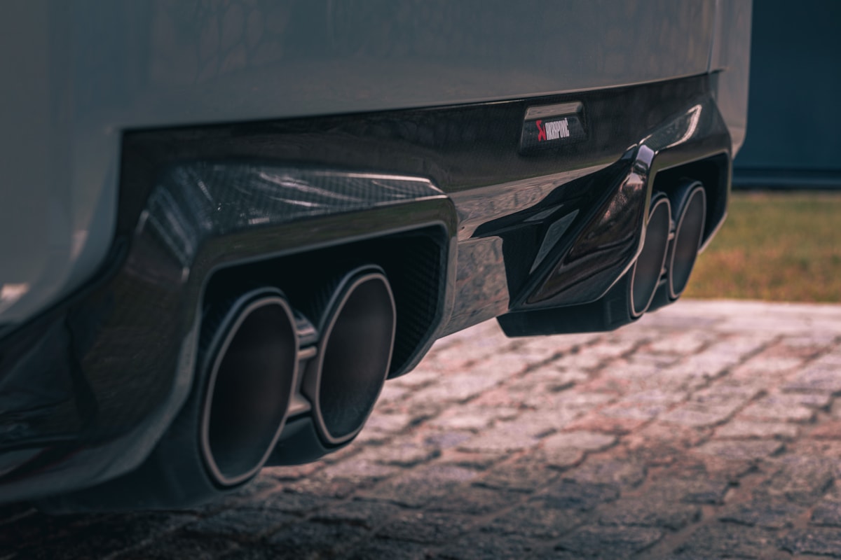 Akrapovic Rear Carbon Fibre Diffuser - Gloss for BMW G87 M2