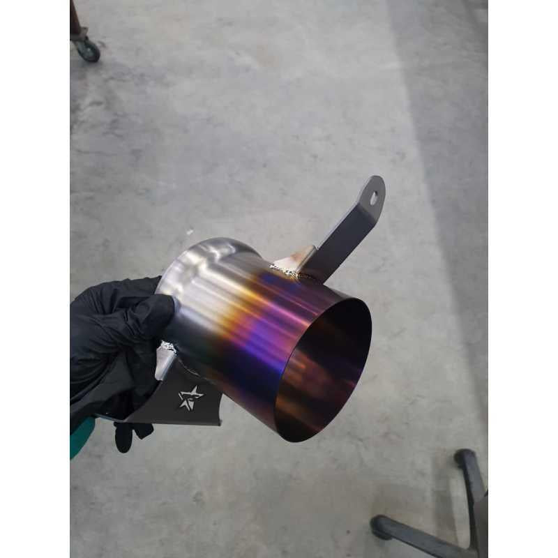 Redstar Titanium Titanium Exhaust Tips for Ferrari 488 Over-Sized OEM Ceramic Coated Black Tips