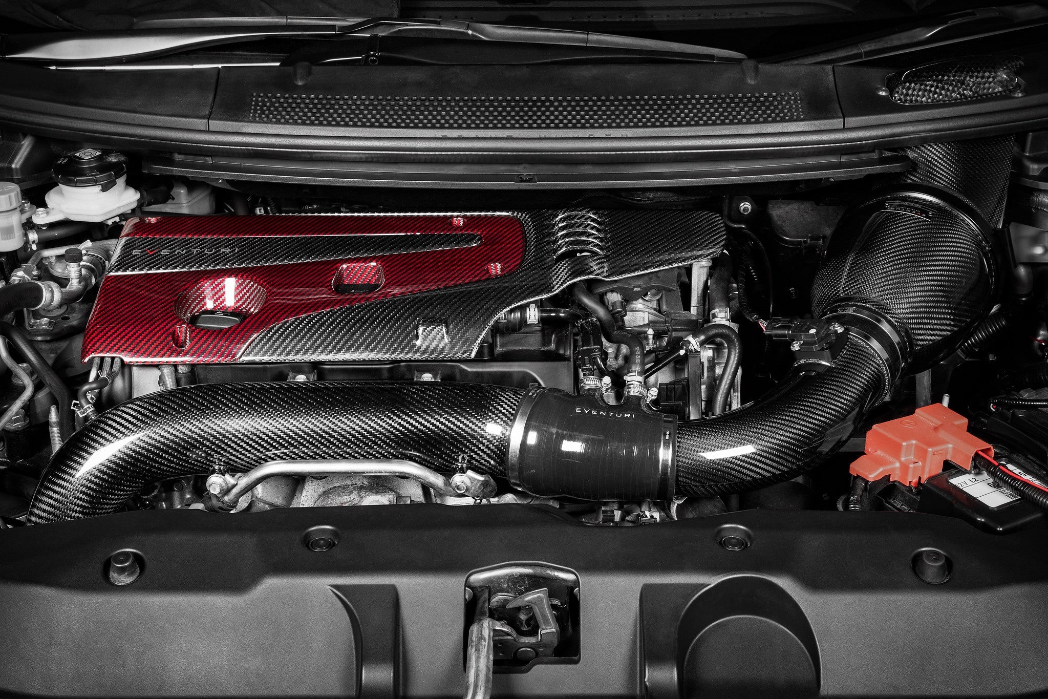 Eventuri Honda FK2 Black Carbon MAF-TUBE and silicone hose