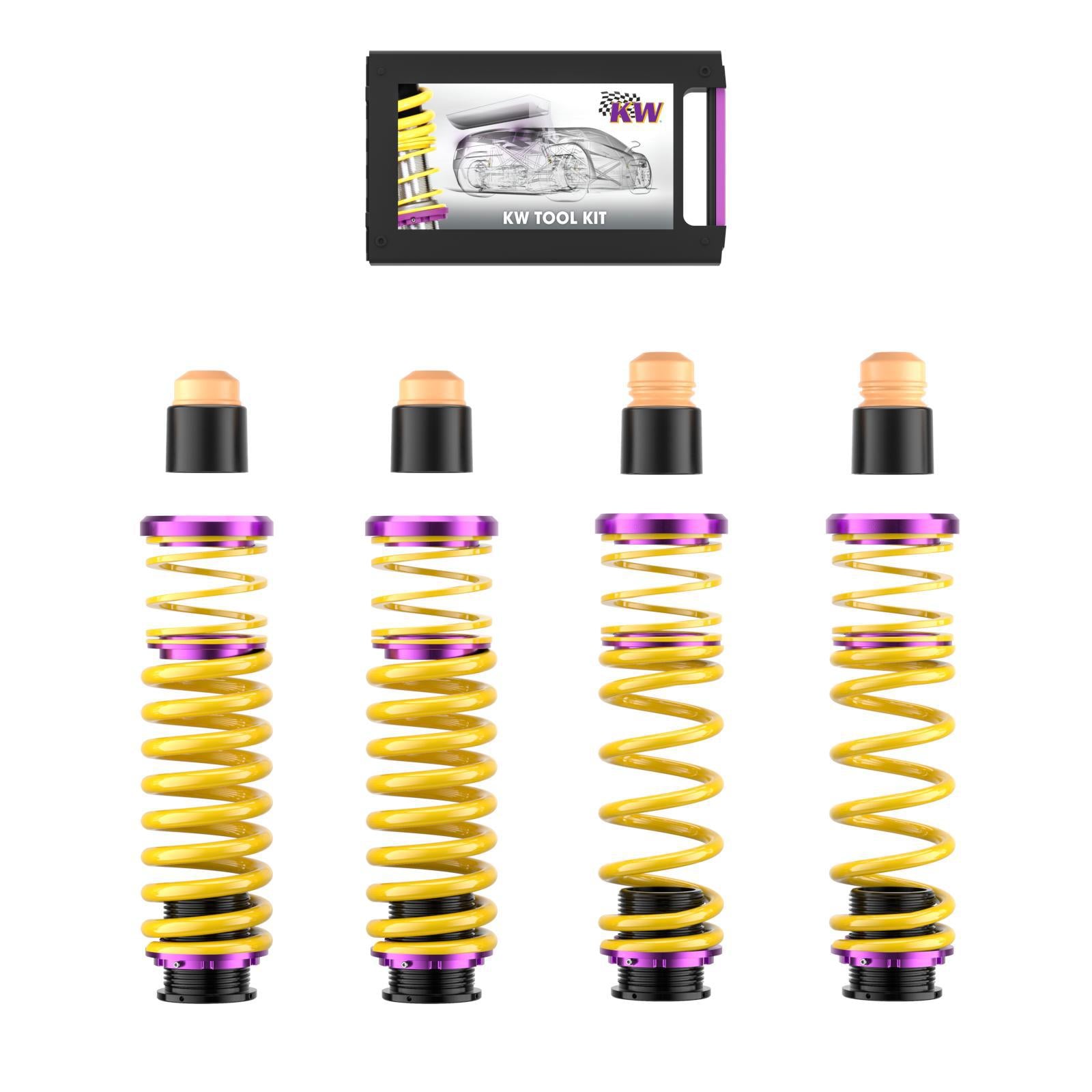 KW Height Adjustable Springs Kit (Lowering springs) AUDI A4 (8W2, 8WC, B9) 05/2015- (253100BM)
