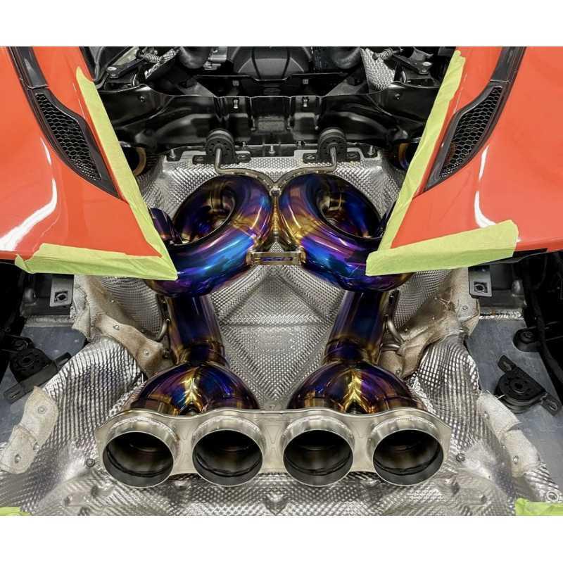 Redstar Inconel 3" (Heat Shielded) Exhaust for Mclaren 765LT (Reuse OE Tips)