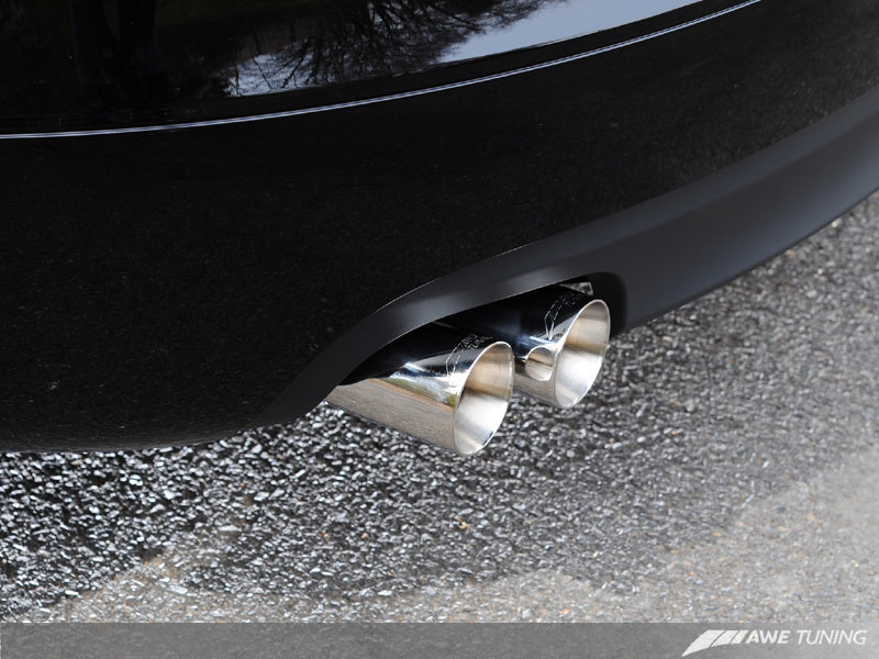 AWE Resonated Performance Exhaust for Audi A3 FWD, Chrome Tips