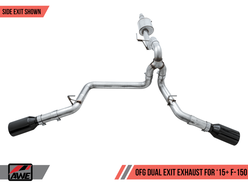 AWE 2015+ Ford F-150 0FG Single Exit Performance Exhaust System w/4.5in