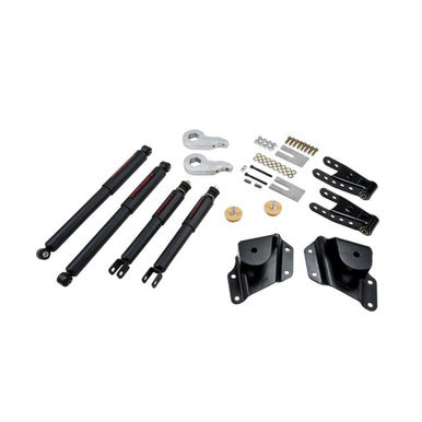 BELLTECH 654ND LOWERING KIT W/ ND2 SHOCKS (FRONT TORSION BAR SUSPENSION ONLY)